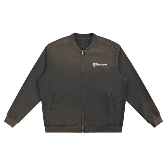 Sun Fade Heavyweight Baseball Jacket