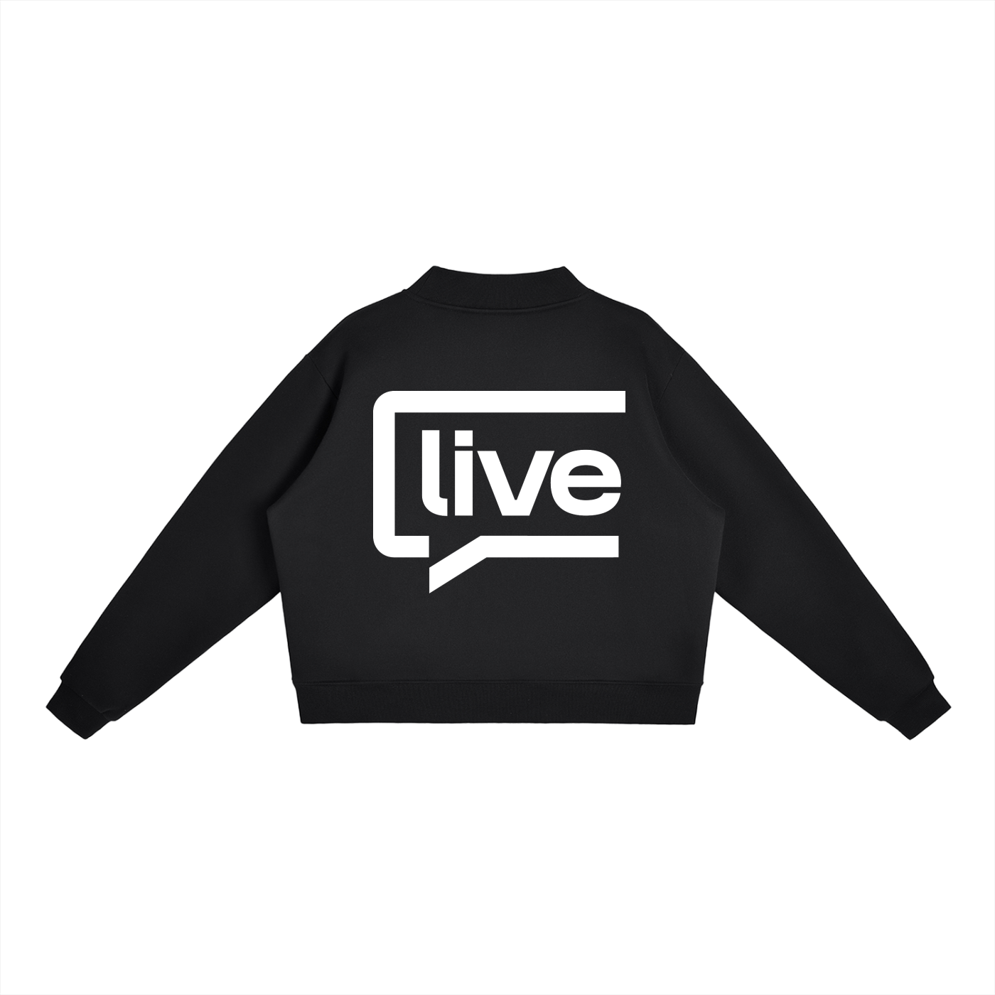 Essential Fleece Mock-Neck Crew Sweatshirt