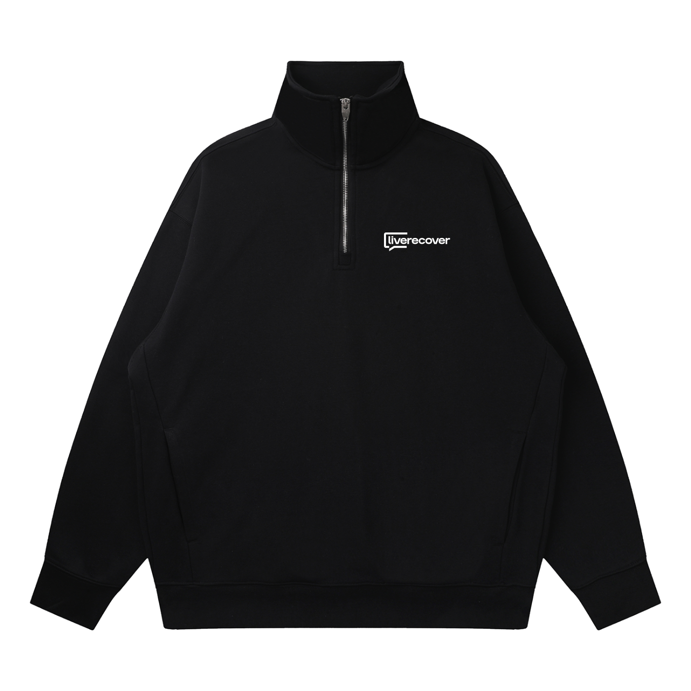 Quarter-Zip Drop Shoulder Sweatshirt